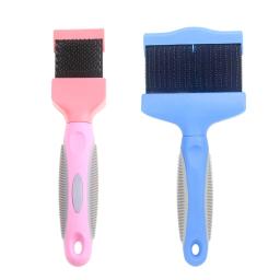 Dupla face pet escova de cabelo do cão gato pele cerdas grooming derramamento limpeza massagem pente ferramenta estilo - Image 2