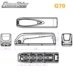 HaiLong Bateria Downtube Battery Case, Habitação Down Tube, 18650 Células, 13S4P, 10S7P, 13S5P, 14S5P, G56, G70 - Image 3