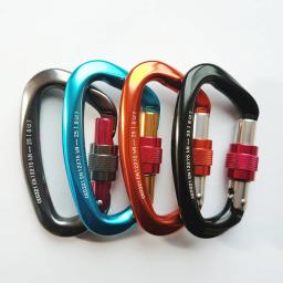 Escalada Profissional Mosquetão, Forma D, Fivela de Bloqueio, Trava de Segurança, Equipamentos ao ar livre, Acessórios, 25KN, 4Pcs - Image 4