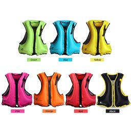 Adulto inflável nadar colete salva-vidas para snorkeling flutuante dispositivo natação à deriva surf esportes aquáticos de poupança de vida - Image 2