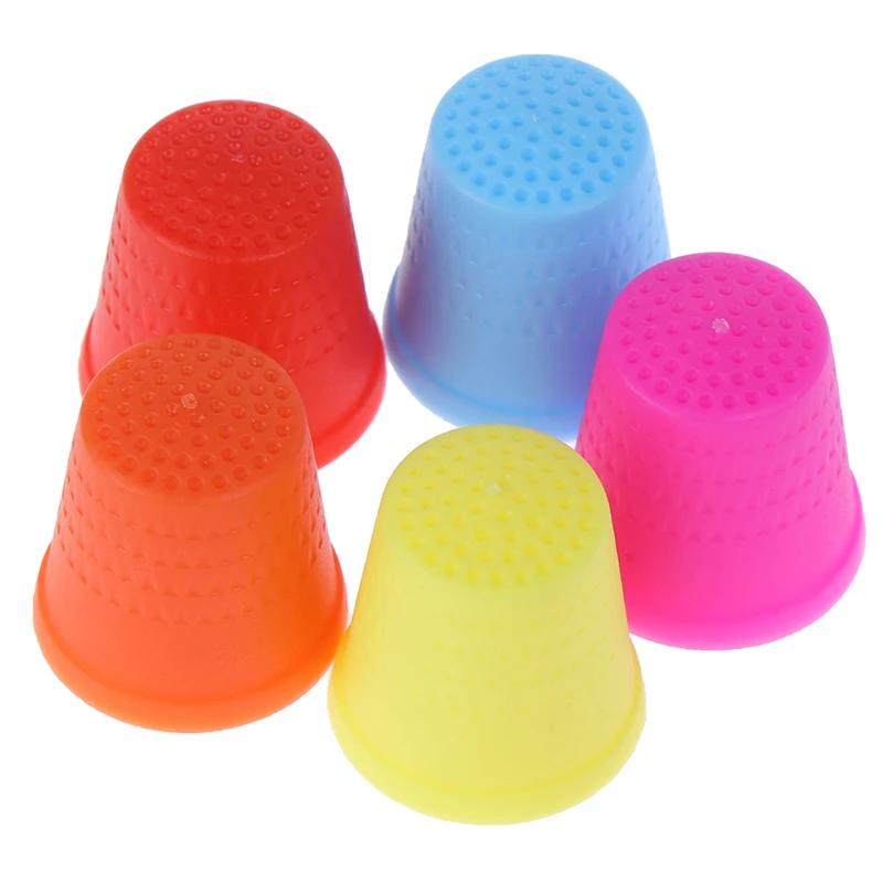 Multifuncional dedal de silicone para bordado bordado, Finger Protector, Sleeve Cover Caps, Ferramentas de costura, 3 pcs, 5pcs - Image 1