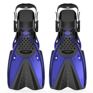 Nadadeiras de Snorkeling Ajustáveis para Iniciantes - Equipamento Portátil para Mergulho e Esportes Aquáticos