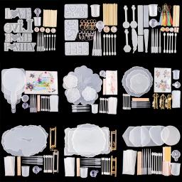 Conjunto de kit de molde de resina epóxi de estilo misto ferramentas de fundição uv bisuteria materiales resina epoxi transparente para materiais de artesanato - Image 1