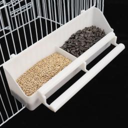 Gaiola de plástico para animal de estimação, recipiente para comida, papagaio, pássaros, tigela de suspensão, caixa alimentadora de pássaros - Image 4