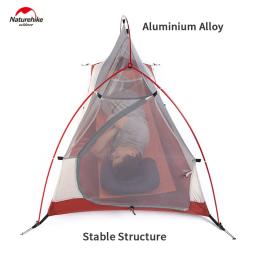 Naturehike-barraca de acampamento impermeável com revestimento de silicone, tenda nuvem up, 1 pessoa, 1.5kg, 20D Nylon, Tourist Mat, Upgrade - Image 2