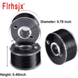 FLRHSJX-Carretéis de bobinas para máquina doméstica, acessórios de costura, preto e branco, DIY - Image 5