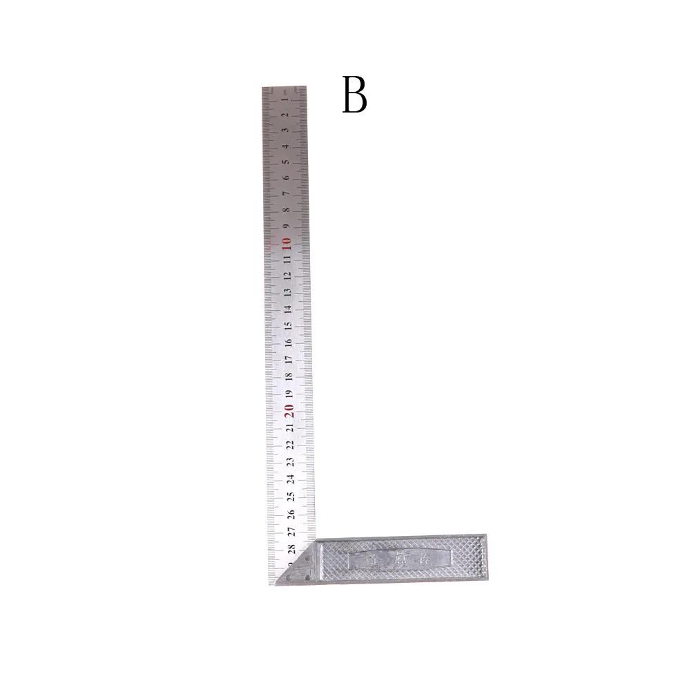 Ferramenta de medição de madeira, 4 tamanhos, de aço de metal, engenheiros tentar conjunto quadrado, régua de ângulo reto 90 graus, instrumentos de medição 1 peça - Image 1