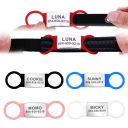 Tags personalizadas do animal de estimação do silicone para colares do gato do cão - Image 1