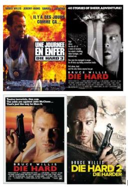 Filme clássico morrer Hard Art Silk Print Poster, estilo escolher - Image 1
