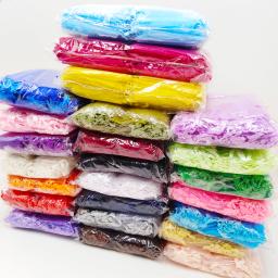 Sacos De Organza Com Cordão Para Embalagem De Jóias, Festa De Casamento, Decoração De Natal, Bolsa De Presente, 5x7, 7x9, 9x12cm, 100 Unidades por Lote - Image 6