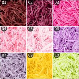 Material de enchimento de caixa de presente, cinta multicolor de lafite de papel desfiado diy para presente de festa de feriado e decoração de presente fita de absorção de impacto - Image 1