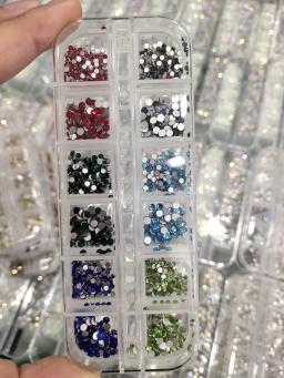 Prego arte strass kit 2400 pçs prego gemas ab flatback strass pedras preciosas, 6 tamanhos (1.5-4.5mm) pedras preciosas do prego cristal - Image 6