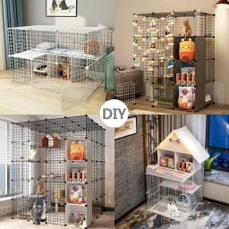 Portátil Pet Playpen com Fio de Metal, Crate Kennel, Pet Fence, Guarda Seguro, Coelho Gaiola para Cachorro e Gatinho, Pen Exercício, DIY, Pequenos Animais - Image 1