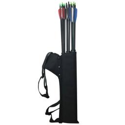 Novo tiro com arco quiver 3 tubos aljava setas titular portátil de volta para tiro com arco - Image 3