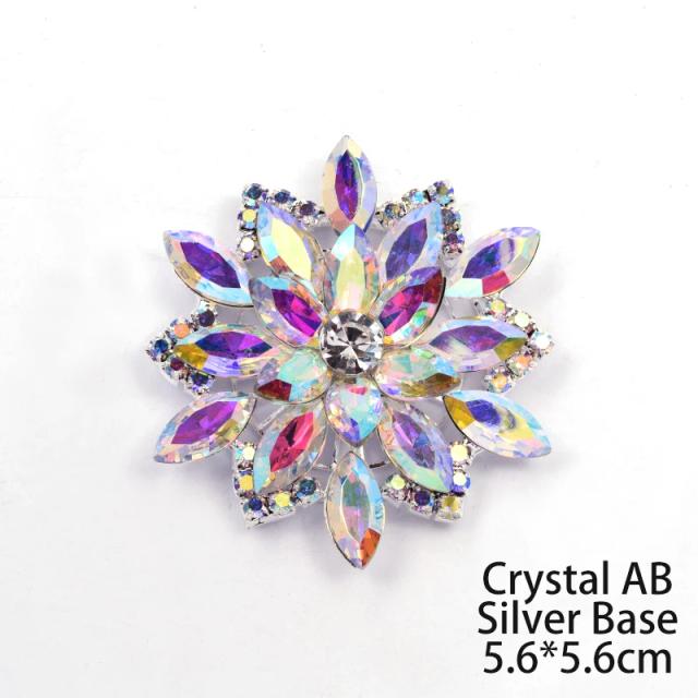Apliques de Cristal Redondo AB com Base de Ouro para Costura em Vestidos de Noiva - Y1020