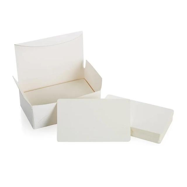 Kit DIY com 100 Cartões de Papel Branco e Papelão para Mensagens, Cartões de Visita e Etiquetas para Presentes