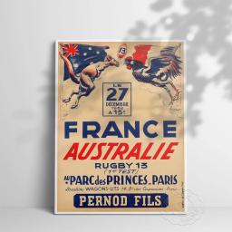 Poster de rugby de spotrs, retro impressão arte, rugby match arte da parede, galo canguru arte vintage, competição de esportes cartaz - Image 5