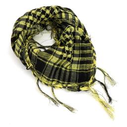 Xale de caminhada ao ar livre masculino com borla, lenço xadrez deserto, árabe militar, turbante tático do exército, máscara - Image 6