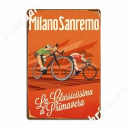 Retro Milan Ciclismo Arte Metal Sinais, Placa De Parede, Cartazes De Lata, Clube, Festa, Clube, Bar, Criar Clube - Image 1