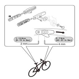 Par de pastilhas de freio para mountain bike, pastilhas de freio em forma de v, suporte de sapatos de freio, bloco durável, acessórios de bicicleta de estrada mtb, 1 par - Image 2
