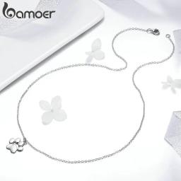Bamoer Cat Paw Colar para Mulheres, Dog Footprint Pendant Chain, Bonito Animal Jóias, Presente de Prata Dourada, Venda Quente, SCN275 - Image 5