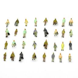 Escala 1:100-300 pessoas em miniatura modelo pintado figuras para diy construção mesa de areia estação de trem cena layout diorama kits 25 peças - Image 3