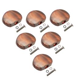 Ajuste de guitarra elétrica em forma de semicírculo 6 peças, tampa, afinador de guitarra, cabeça da máquina, botões de substituição, maçaneta, café - Image 5