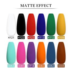Arte clavo 8ml gel unha polonês fosco base superior casaco led embeber fora preto branco nova chegada verniz híbrido arte do prego maincure polonês - Image 2