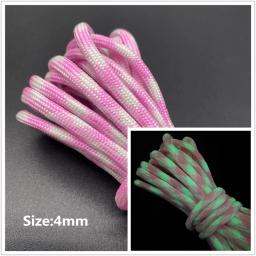 Luminous Para Cord Parachute Cord, Corda Lanyard, Mil Spec Tipo, DIY Pulseira Cabo Acessórios, 2mm, 4mm, 5 jardas por lote - Image 2