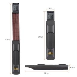 Pocket Guitar Chord Trainer, Folk Guitar Practice Tools, 6 trais com acordes rotativos, tela de gráfico para iniciantes - Image 6