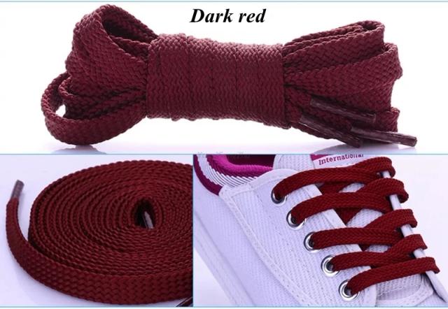Cadarços Sólidos para Sapatos Clássicos e Esportivos com 0,8 cm de Largura - Pacote com 2 Peças