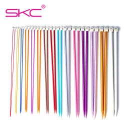 SKC 35 Agulhas De Tricô cm 30 pçs/set Alumínio Crochet Ganchos Agulhas de Tricô Em Linha Reta de Alta Qualidade Única Cabeça de Agulhas de Tricô - Image 1
