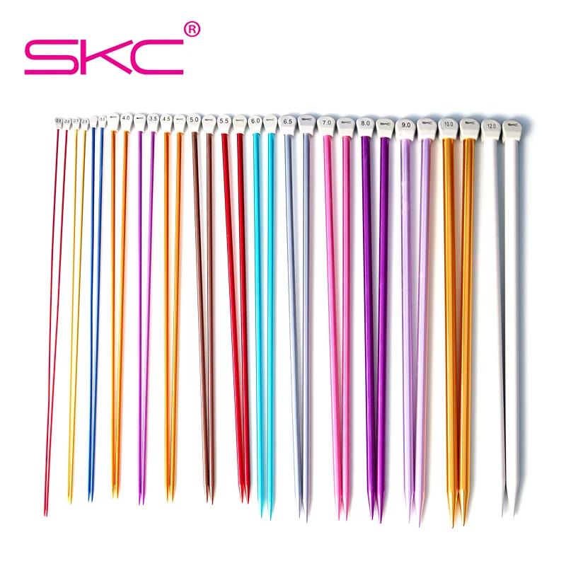 SKC 35 Agulhas De Tricô cm 30 pçs/set Alumínio Crochet Ganchos Agulhas de Tricô Em Linha Reta de Alta Qualidade Única Cabeça de Agulhas de Tricô - Image 1
