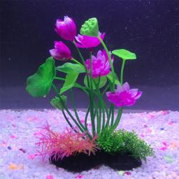 Enfeites de plantas aquáticas artificiais de 20-25cm de altura, para aquário, tanque de peixes, grama verde, flor, erva, decoração de paisagem - Image 3