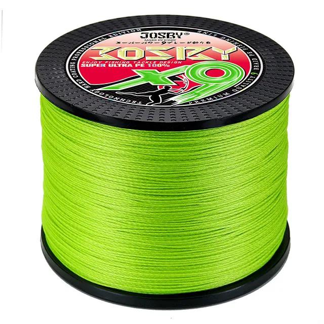 Linha de Pesca Trançada Josby 9 Fios PE 22lb a 100lb - Disponível em 100m, 300m, 500m e 1000m para Pesca em Água Salgada
