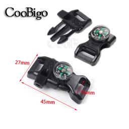 Apito de sobrevivência a emergências, fivela com bússola para acampamento ao ar livre, pulseira de paraquedas, mochila, alça, acessórios para bolsa com 10 peças - Image 2