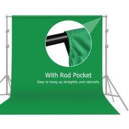 2*3m tela verde pano de fundo de fotografia de estúdio poliéster-tecido de algodão para foto de produtos - Image 3