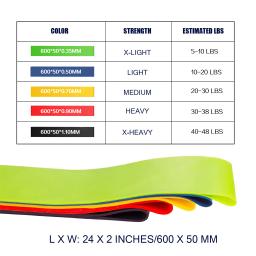 Bandas de Resistência Fitness para Yoga, Esticar, Pull Up Assist, Borracha, Crossfit, Exercício, Treinamento, Equipamento de Treino, Ginásio - Image 2