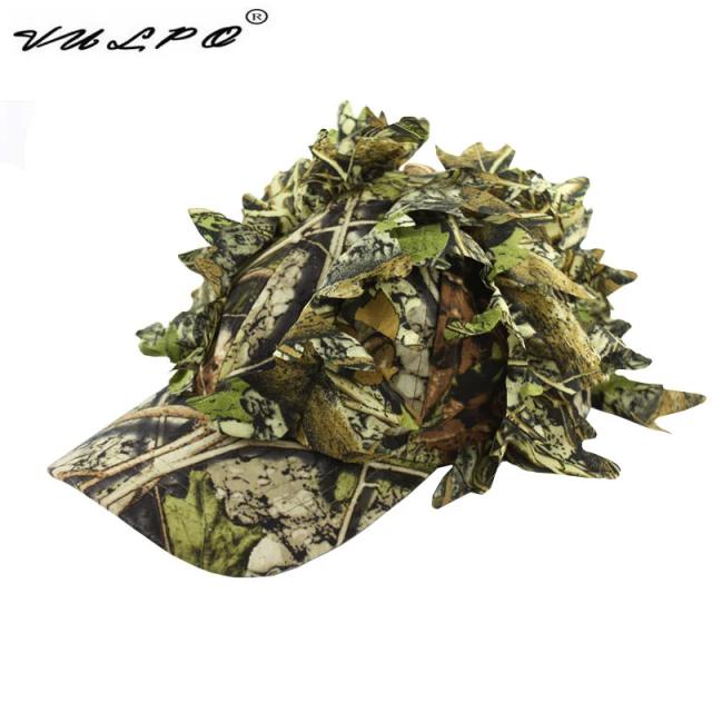 Capacete Tático Camuflado Com Folha Bionic para Caça e Operações em Selva
