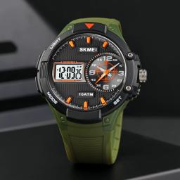 SKMEI-impermeável nadar esportes relógios para homens, relógios de pulso militares, 3 tempo cronômetro, despertador relógio digital, 100m - Image 6