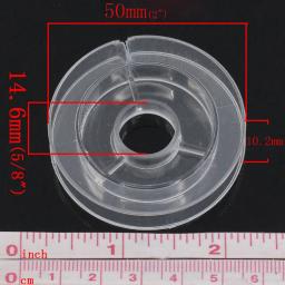 Carretéis de costura vazios de plástico transparente, carretéis para miçangas, fio de linha, ferramentas de costura de cordas 50mm, 20 peças - Image 3