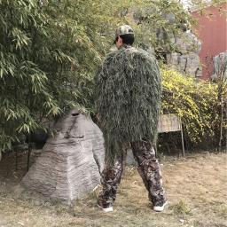 Handmade Camouflage Ghillie Cover para homens, roupas de caça, capa, chapéu, tricô, 80x90cm - Image 4
