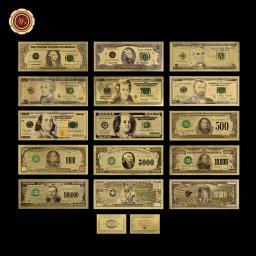 Conjunto de notas douradas raro america, 24k, edição 1899 e 1901, papel banhado a dinheiro, coleção de papel, presente de negócios - Image 4