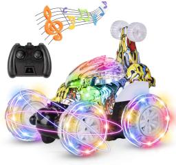 Graffiti controle remoto carro rc stunt basculante carros com 360 rolando dança recarregável 2.4ghz rc brinquedo do carro para crianças meninos meninas - Image 1