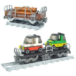 Kit de construção com 3 modelos, compatível com todos os trilhos de marca, trem urbano, blocos 3d, brinquedo de construção, passatempos para crianças - Image 4