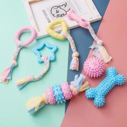 TPR Knot Brinquedos para Cães Pequenos, Resistente a mordida, Limpeza de dentes molares, Suprimentos para treinamento para cães, Acessórios interativos, TPR - Image 2
