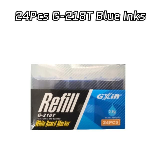 Kit de 24 Peças de Tinta de Recarga G-218T para Canetas de Marcador de Quadro Branco - Alta Capacidade, Ideal para Ensino e Escritórios, Não Tóxica