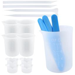 Kit de ferramentas reutilizável mistura resina silicone picolé, escalado copos, varas para fazer artesanato DIY, epóxi, líquido - Image 1