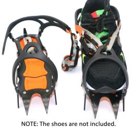 Crampons De Gelo Para Bota De Neve, Spikes De Gelo Anti-Skid, Chuteiras De Tração, Pinça De Neve, 12 Dentes, Inverno - Image 3