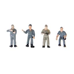 25 pces 1:87 figuras pintadas miniaturas de trabalhadores ferroviários com balde e escada - Image 5